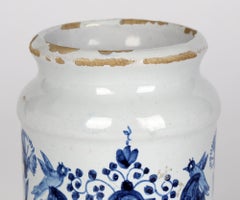 Delft Pottery Apothecary Jar Marked Conf.Hiacintor
