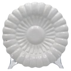Delft - Rare 'Delft white' gadrooned dish (plooischotel), 18th century