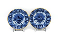 Delft - set of small 'Peacock' plates - second half 18th century