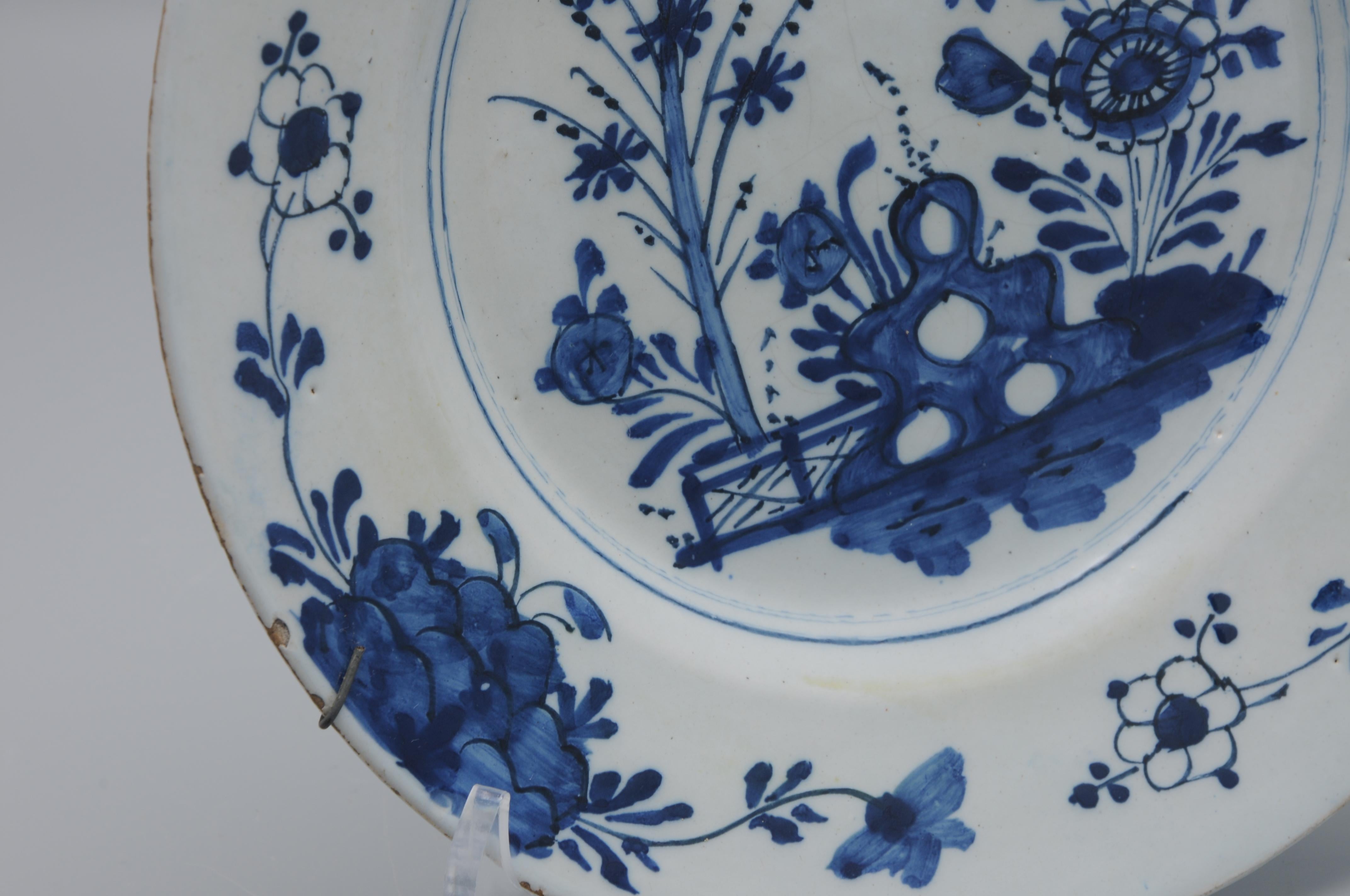 Delft - ensemble de trois assiettes chinoises, milieu du 18e siècle en vente 4