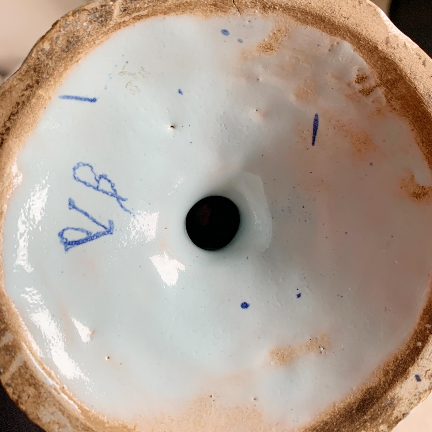 Bacchus-Schlange mit blau-weißem Griff im Delfter Stil Vase Ende 18. im Angebot 10