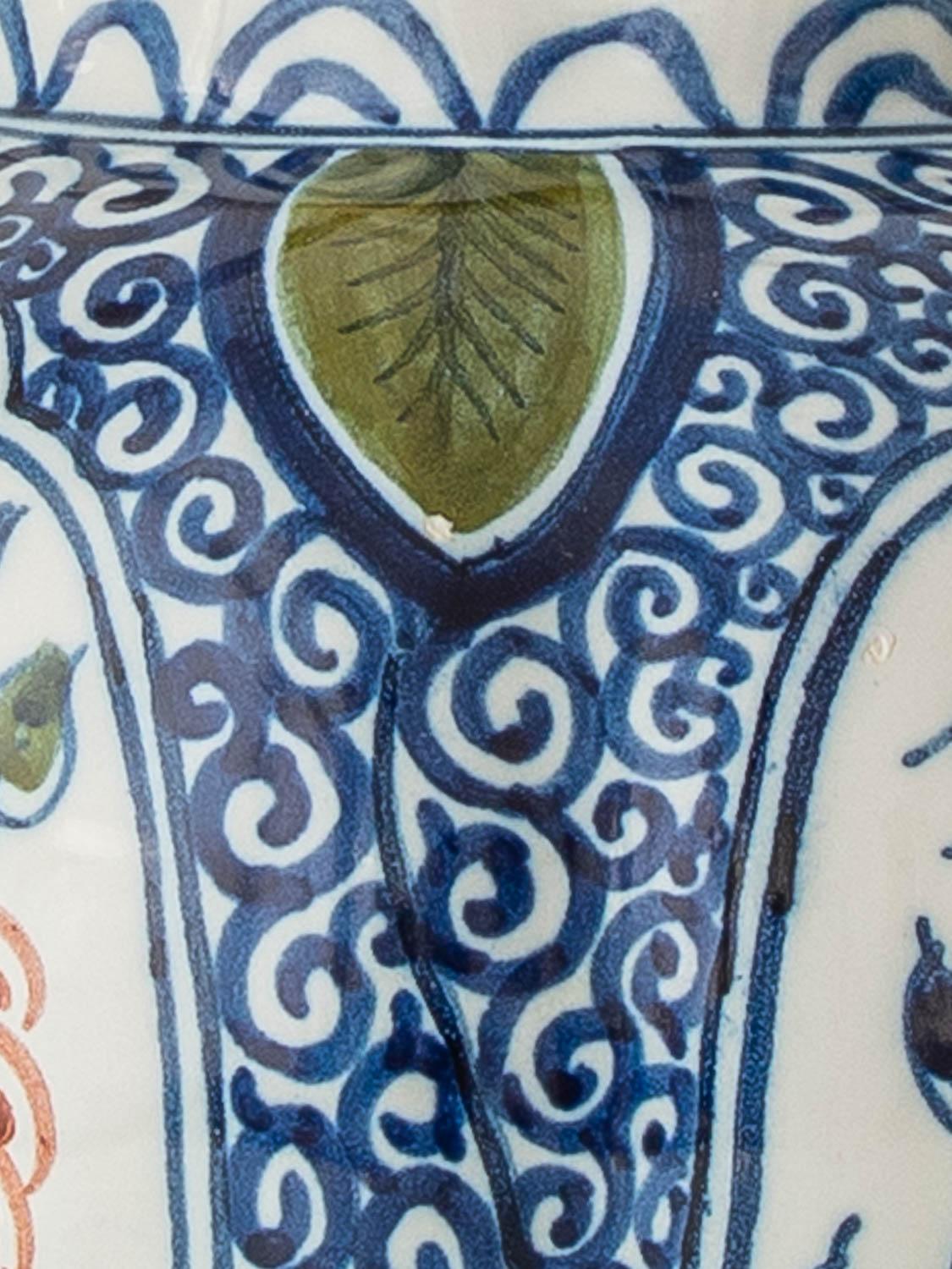 Lampes de table Delft par Tichelaar Makkum (1940-1960) avec nouveaux abat-jour, peintes à la main en vente 2