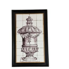 Pannello in piastrelle di Delft raffigurante una vasca, Paesi Bassi, XVIII secolo