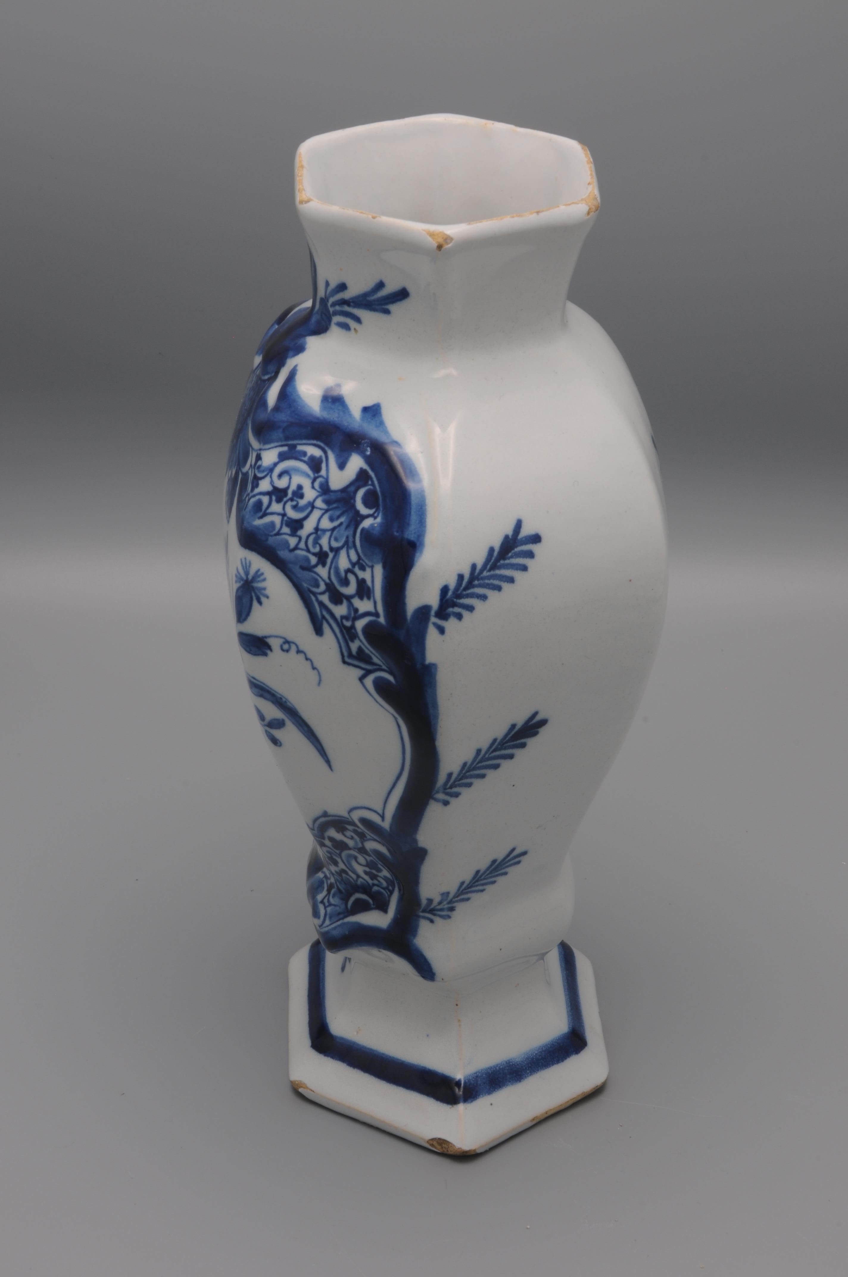 Glazed Delft vase by 