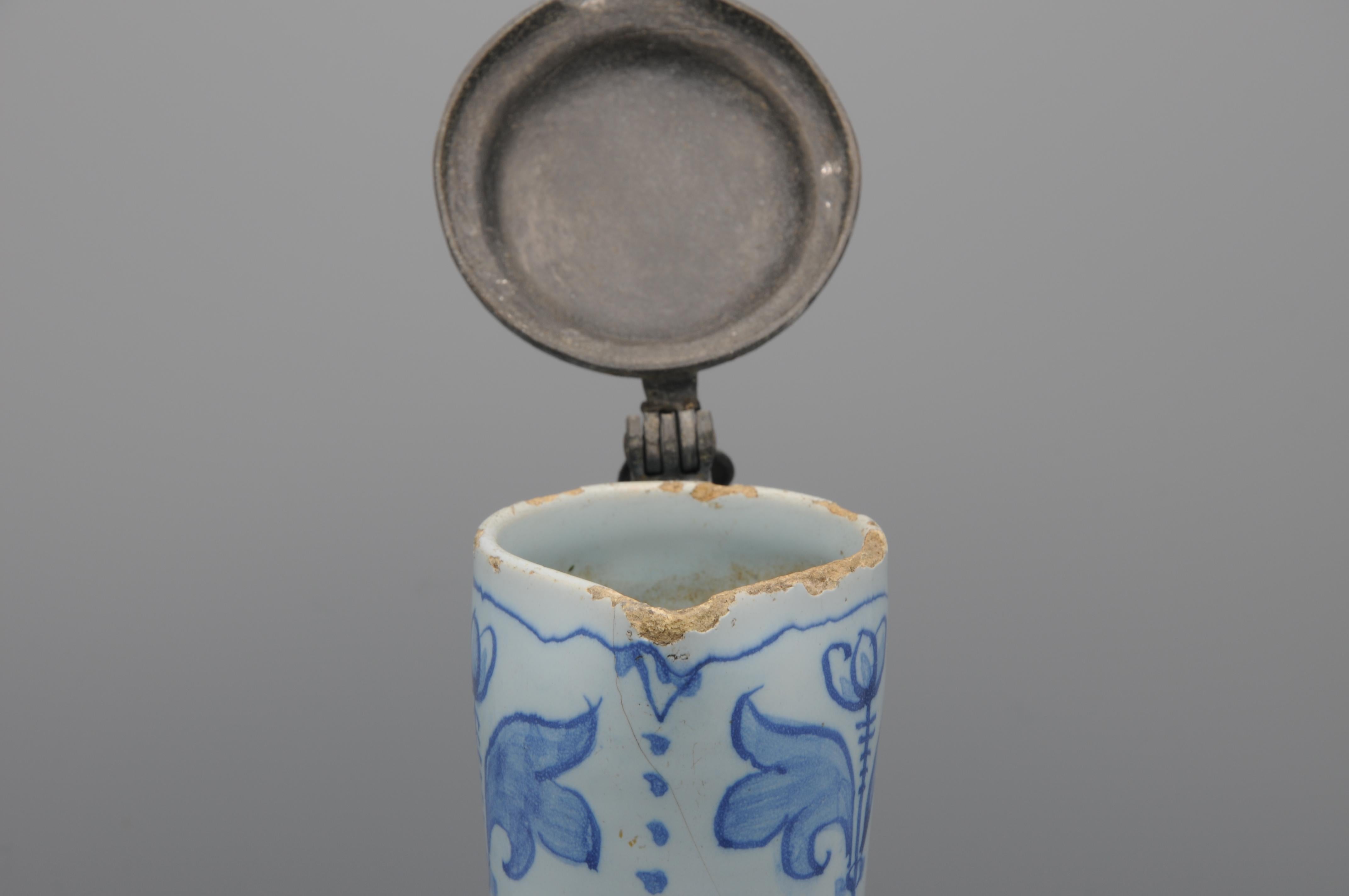 Néerlandais Delft - Pichet de style Wanli à décor de chinoiseries, seconde moitié du XVIIe siècle en vente