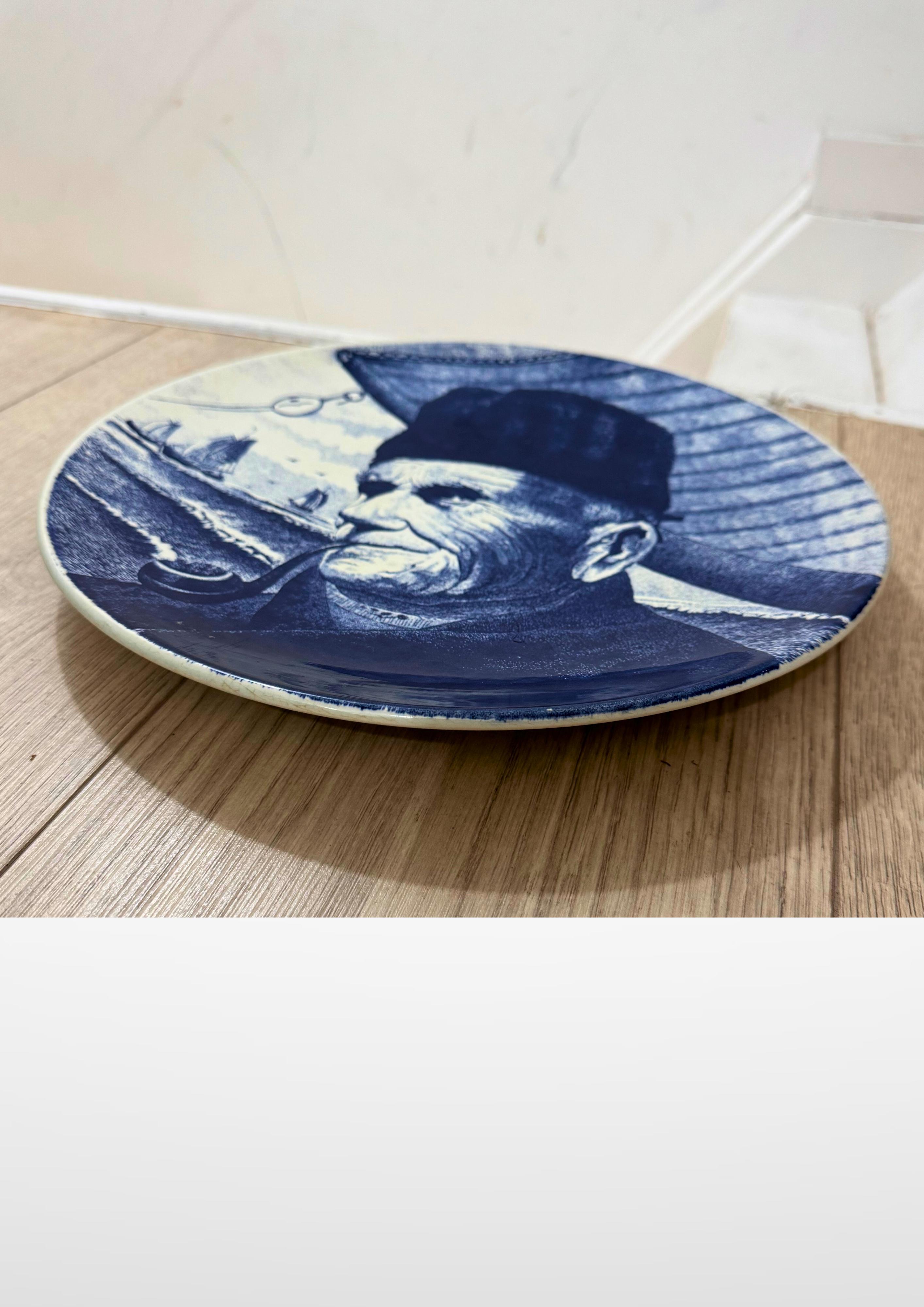 Delfts Blauw Chemkefa Holland Porzellan Charger Wandbehang Teller im Zustand „Gut“ im Angebot in Torquay, GB
