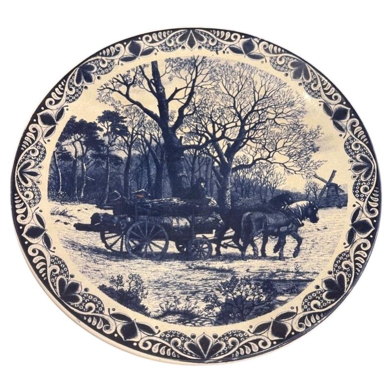 Delfts Chemkefa "De Winter" Wall Plates For Sale