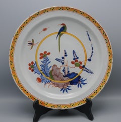 Delftware Charger with a Parrot, mid 18th century
