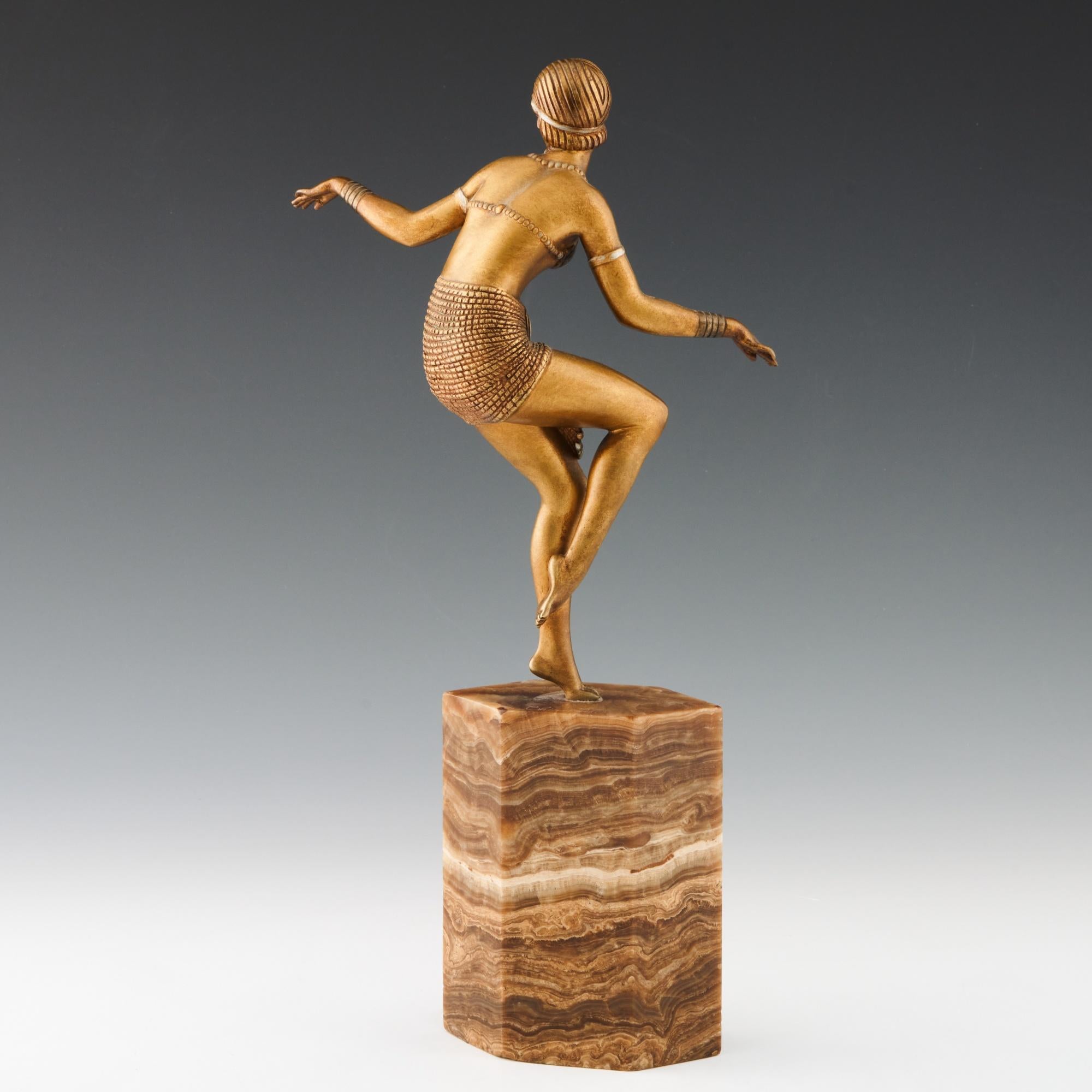 French 'Delhi Dancer' Original Demetre Chiparus Cold Painted Bronze Sculpture