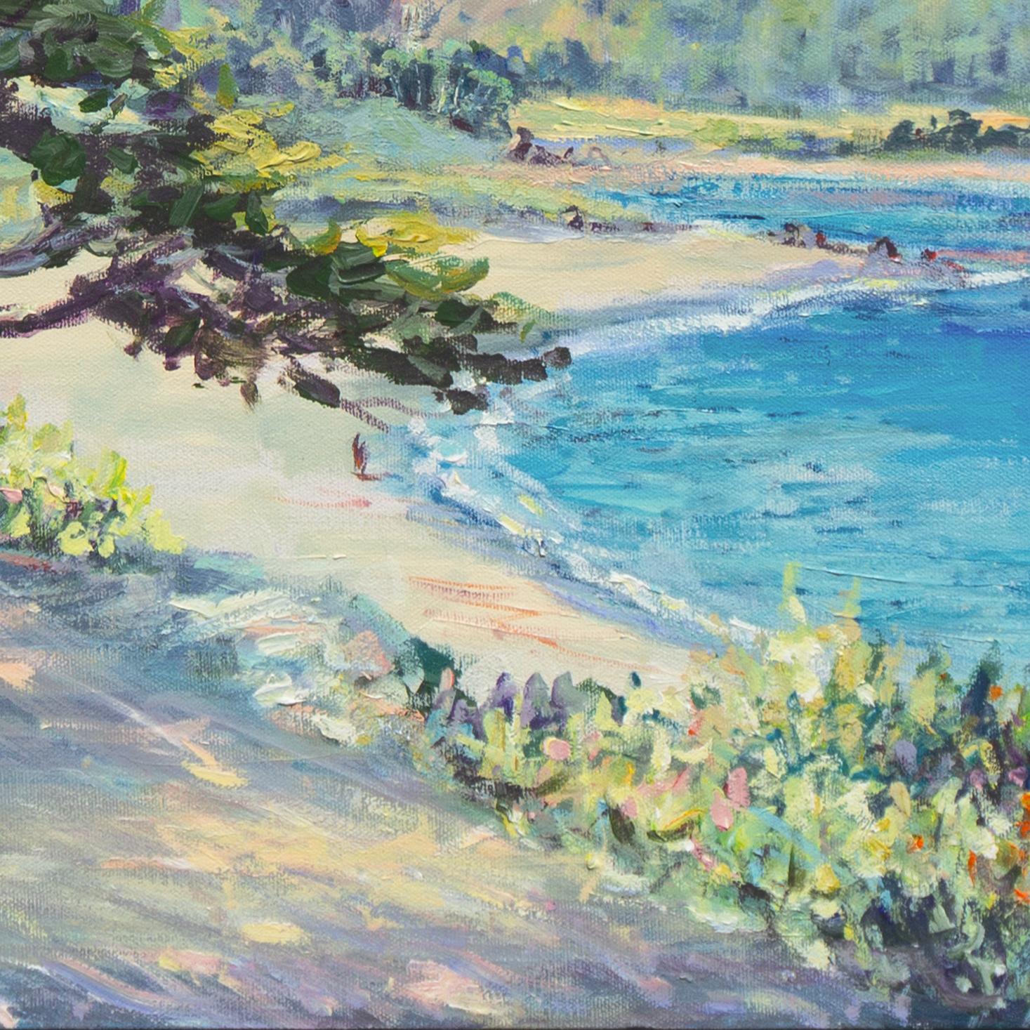 « Monterey Coastline », Carmel, Big Sur, océan Pacifique, Californie impressionniste - Impressionnisme Painting par Delia Bradford