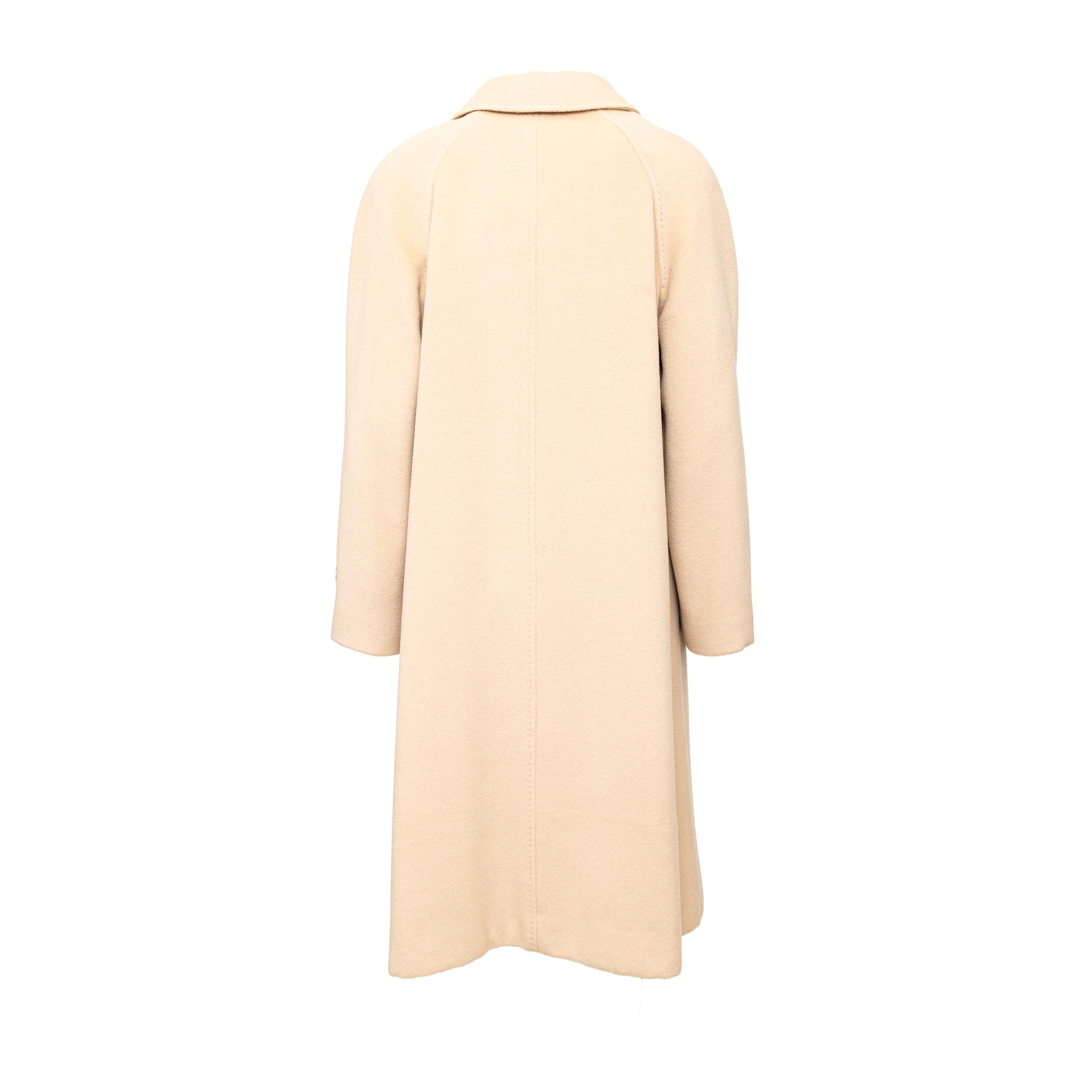 Women's Delia Ferrari Wool and Fur Coat - '90s For Sale