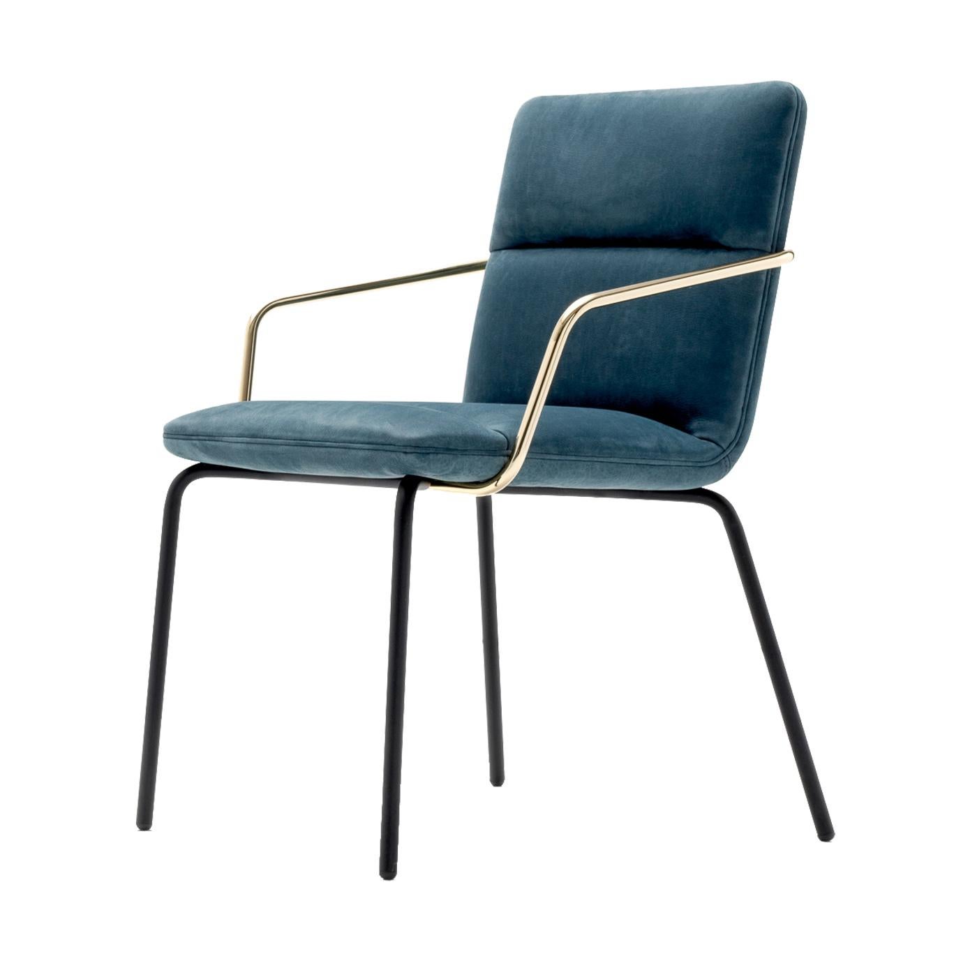 Delia Luxury Blue Chair by Castello Lagravinese Studio In New Condition In Milan, IT