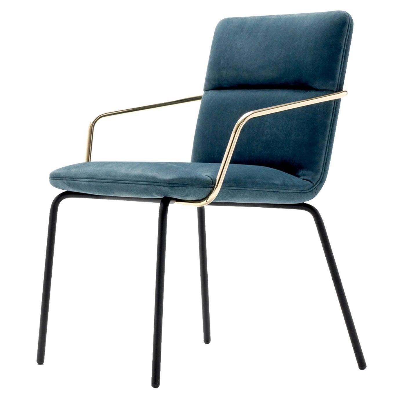 Delia Luxury Blue Chair by Castello Lagravinese Studio