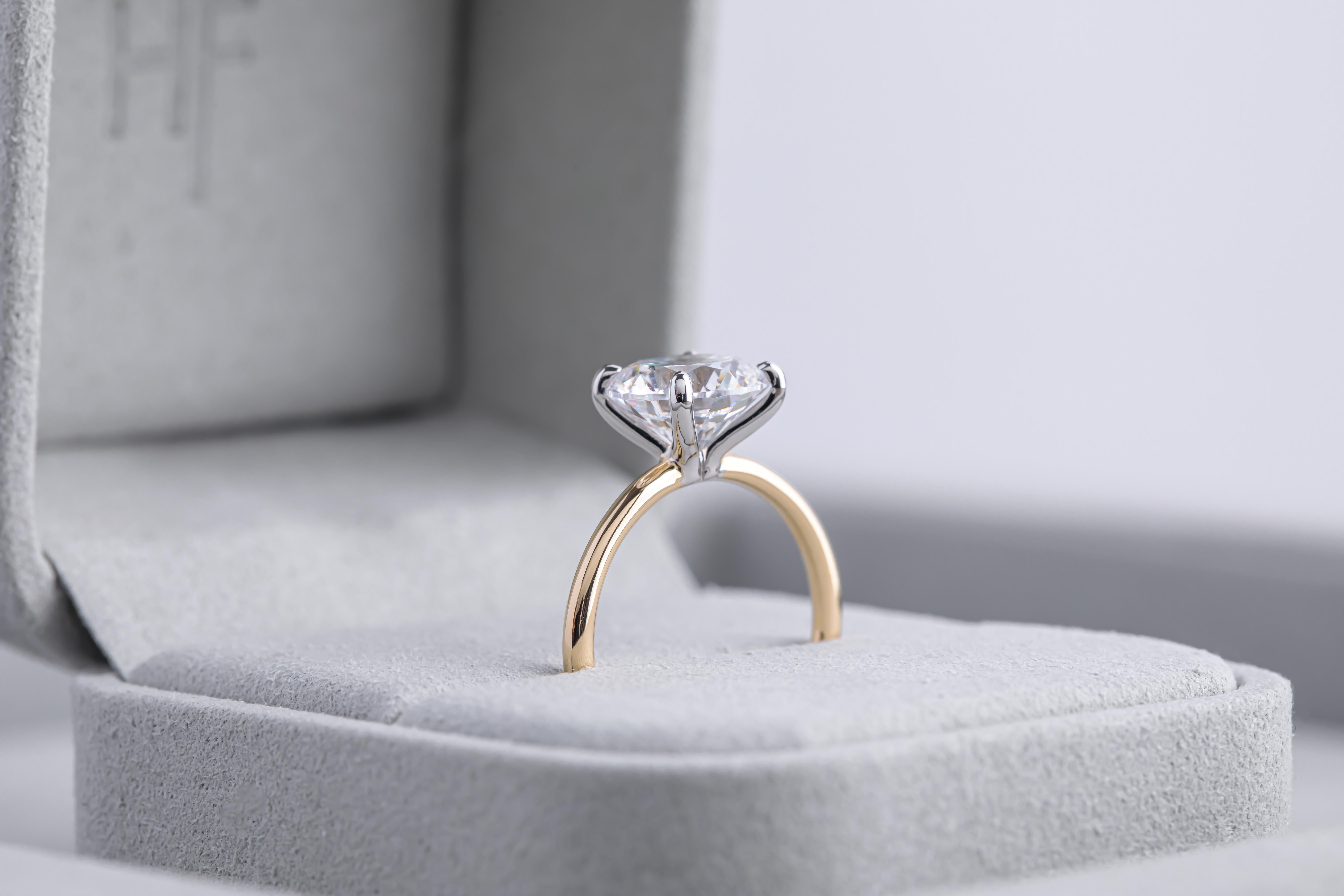3 carat diamond ring rose gold
