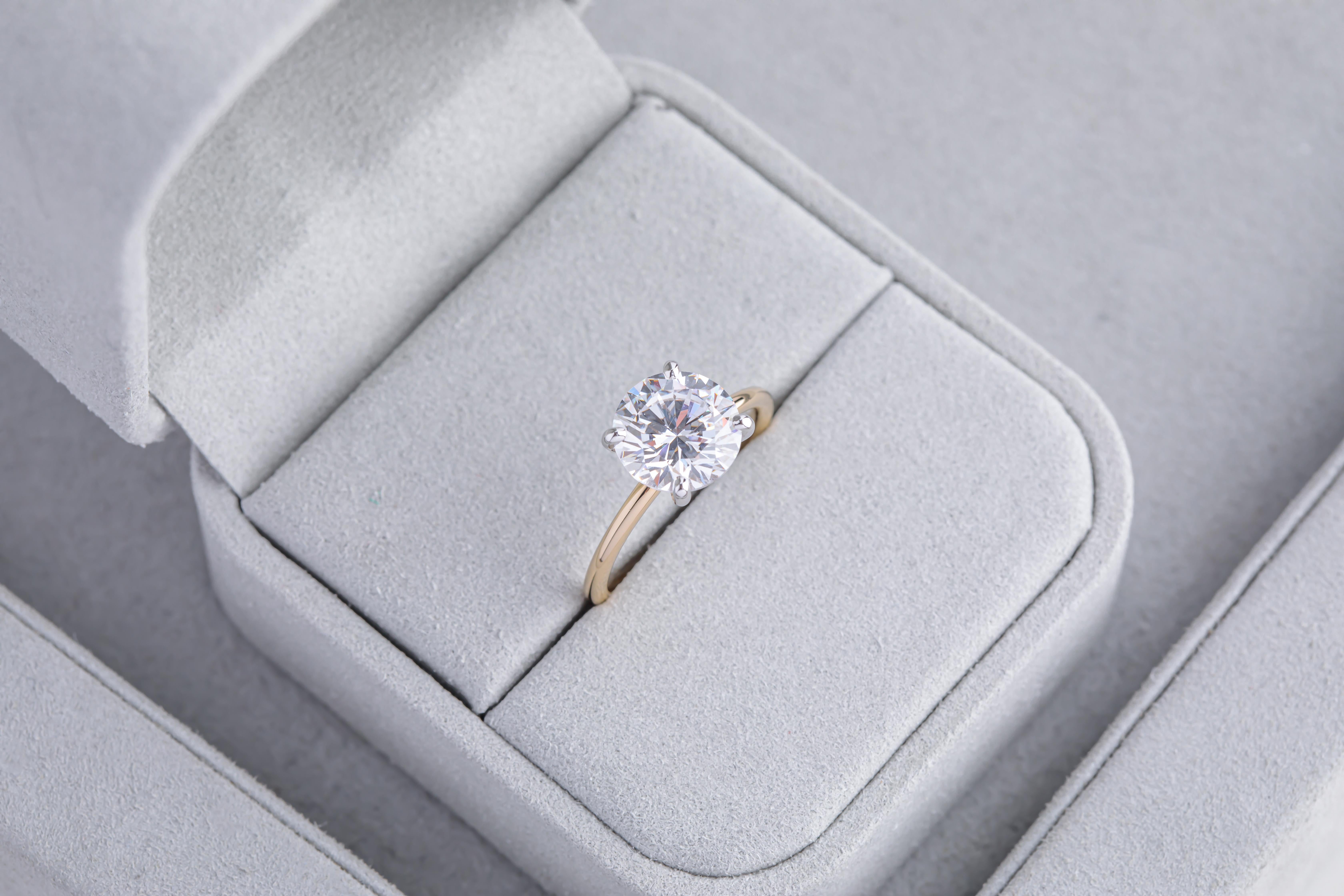 rose gold 3 carat engagement rings