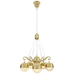 Delicate and Elegant Josef Hoffmann & Wiener Werkstaette Chandelier, Re-Edition