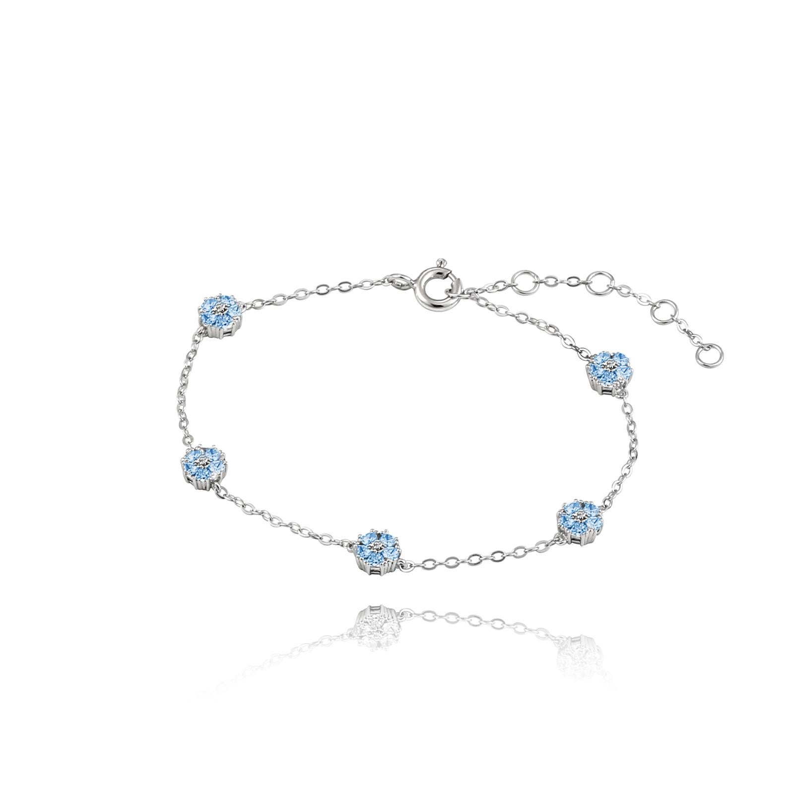 Whatever the season, take a little natural beauty with you everywhere you go. This delicate blossom chain bracelet is the perfect complement to any style, day or night. An adjustable .925 sterling silver chain bracelet to fit all wrist sizes with 3D