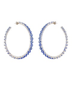 Delicate Blossom Large Gemstone Hoops