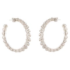 Delicate Blossom Medium Gemstone Hoops