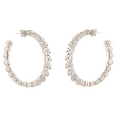 Delicate Blossom Medium Gemstone Hoops