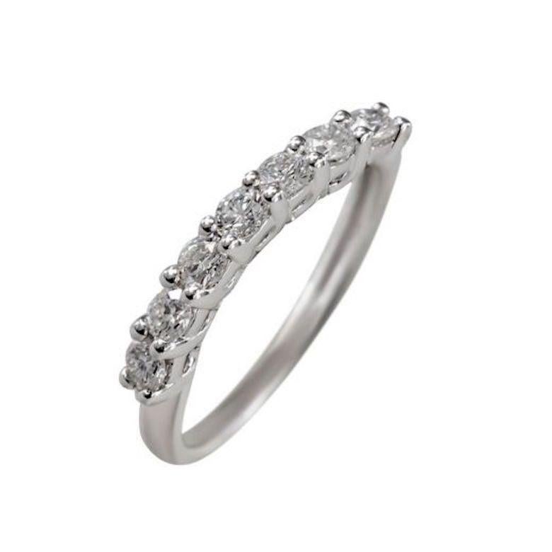 For Sale:  Delicate Classic White Gold White Diamond Engagement Wedding Band Ring for Her 2