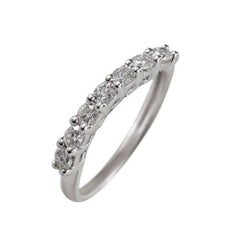 Delicate Classic White Gold White Diamond Engagement Wedding Band Ring for Her