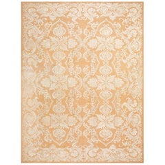 Tapis beige-ivoire tissé à la main à l
aiguille et à armure plate