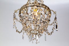 Delicate Crystal and Wire French Regency Tent Chandelier
