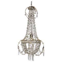 Delicate Crystal and Wire French Regency Tent Chandelier