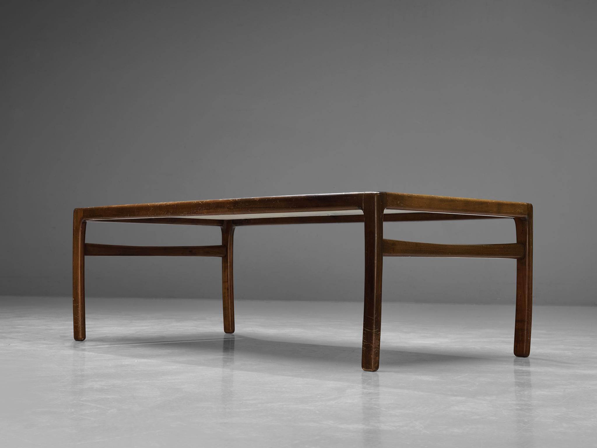 Wood Delicate Danish Coffee Table in Walnut