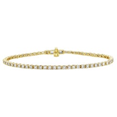 Tennis Diamantarmband aus 14 Karat Gelbgold mit Diamanten