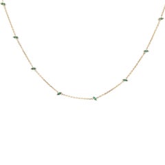 Halskette „Emerald Heart“ aus 18-karätigem Gelbgold
