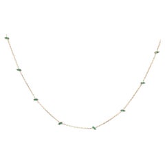 Halskette „Emerald Heart“ aus 18-karätigem Gelbgold