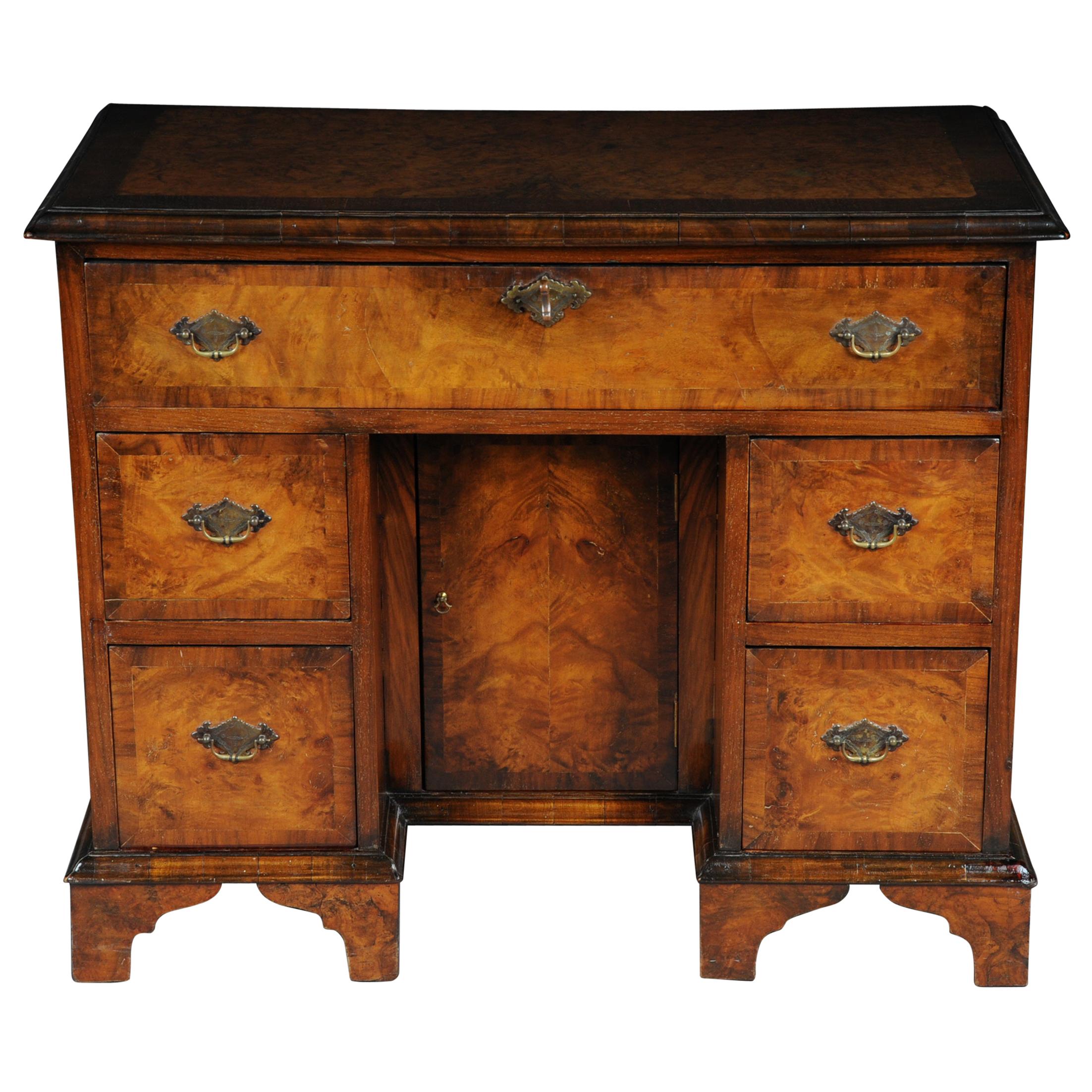 Delicate English Chest of Drawers / Desk, Mahogany, circa 1840 For Sale