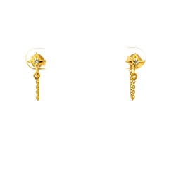 Delicate Everyday Cubic Zirconia Star Hoop Earrings for Wife Gift 925 Silver