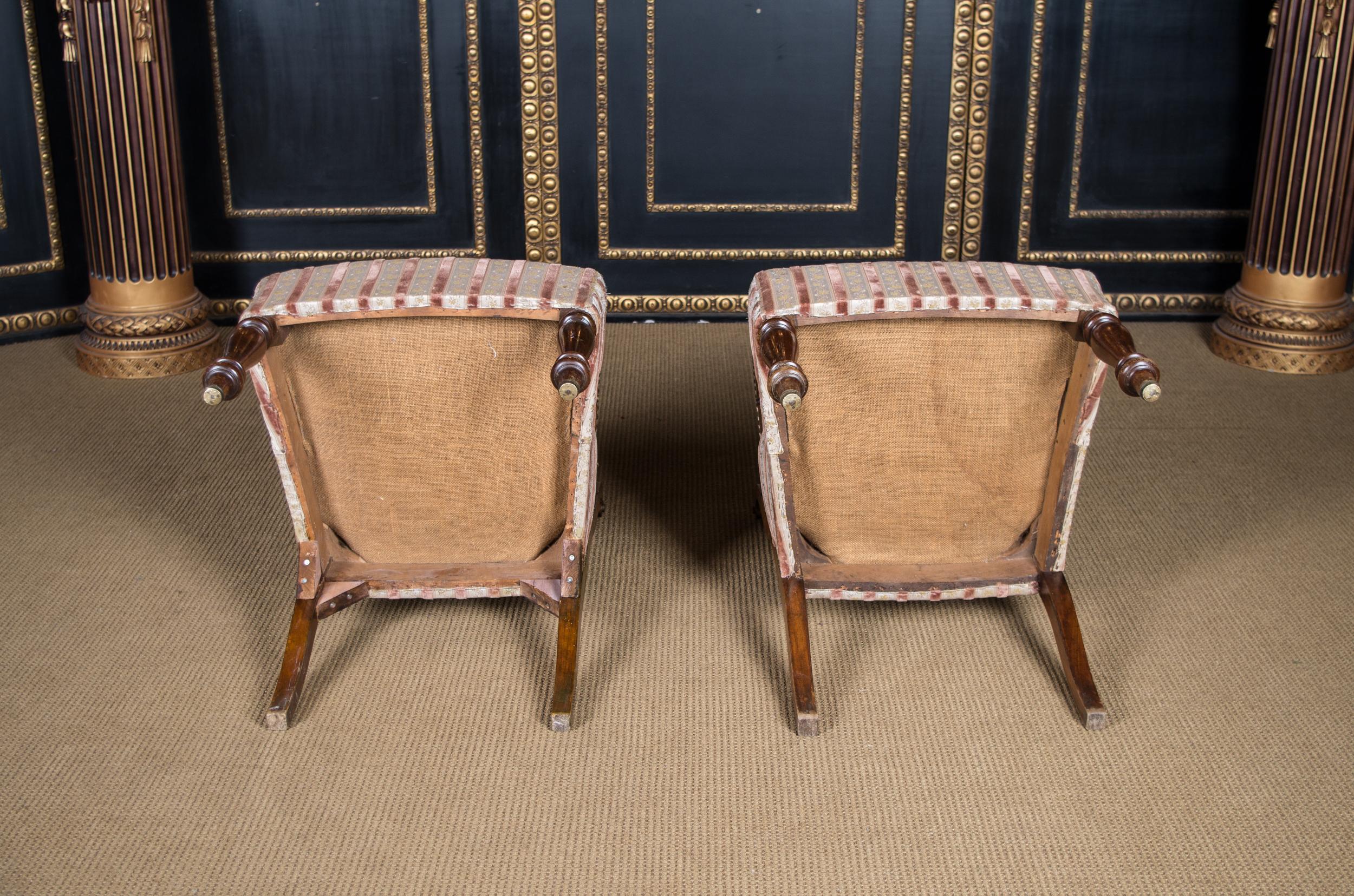 Delicate Garniture Gründerzeit 1880 Sofa and 2 Armchair 9