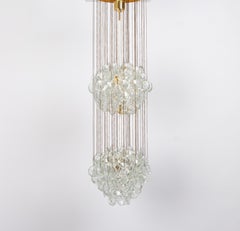 Delicate Gilt Brass Crystal Chandelier by Palwa, Sciolari Design, Germany, 1970s