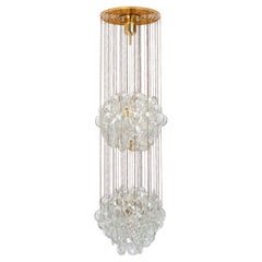 Delicate Gilt Brass Crystal Chandelier by Palwa, Sciolari Design, Germany, 1970s