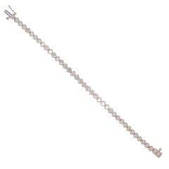 Heart Shaped Diamond Tennis Bracelet Made In 14k Gold
