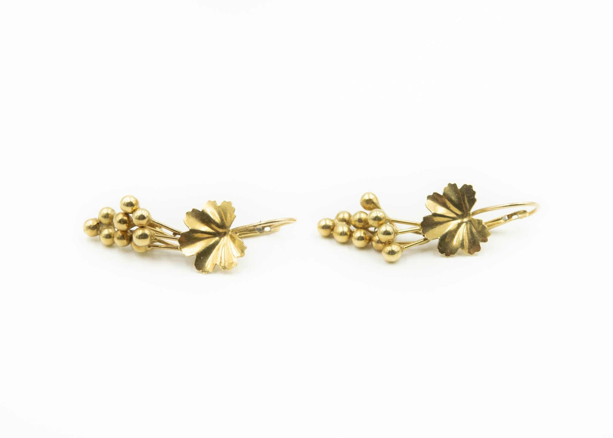 delicate gold earrings