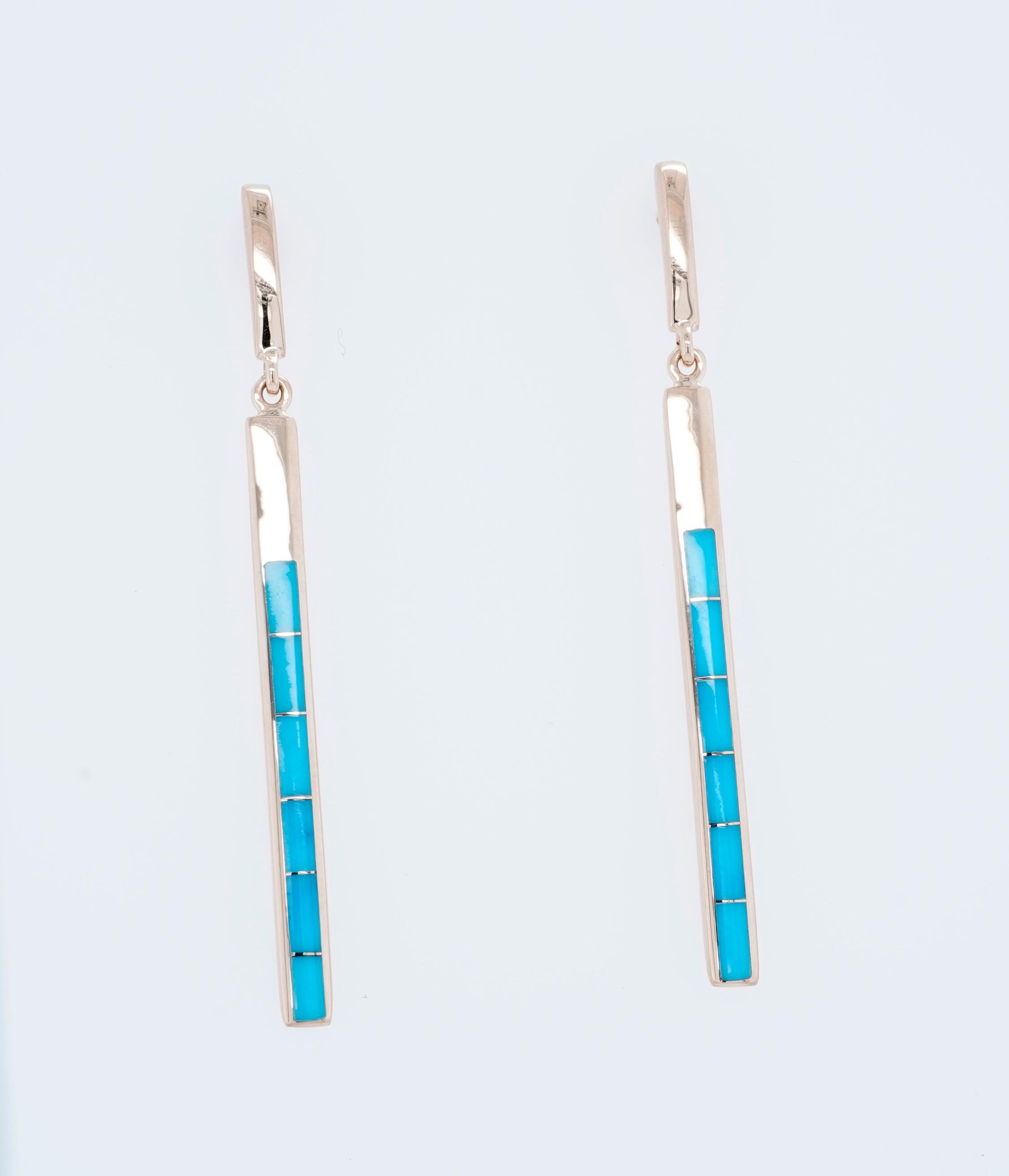 turquoise pendant earrings