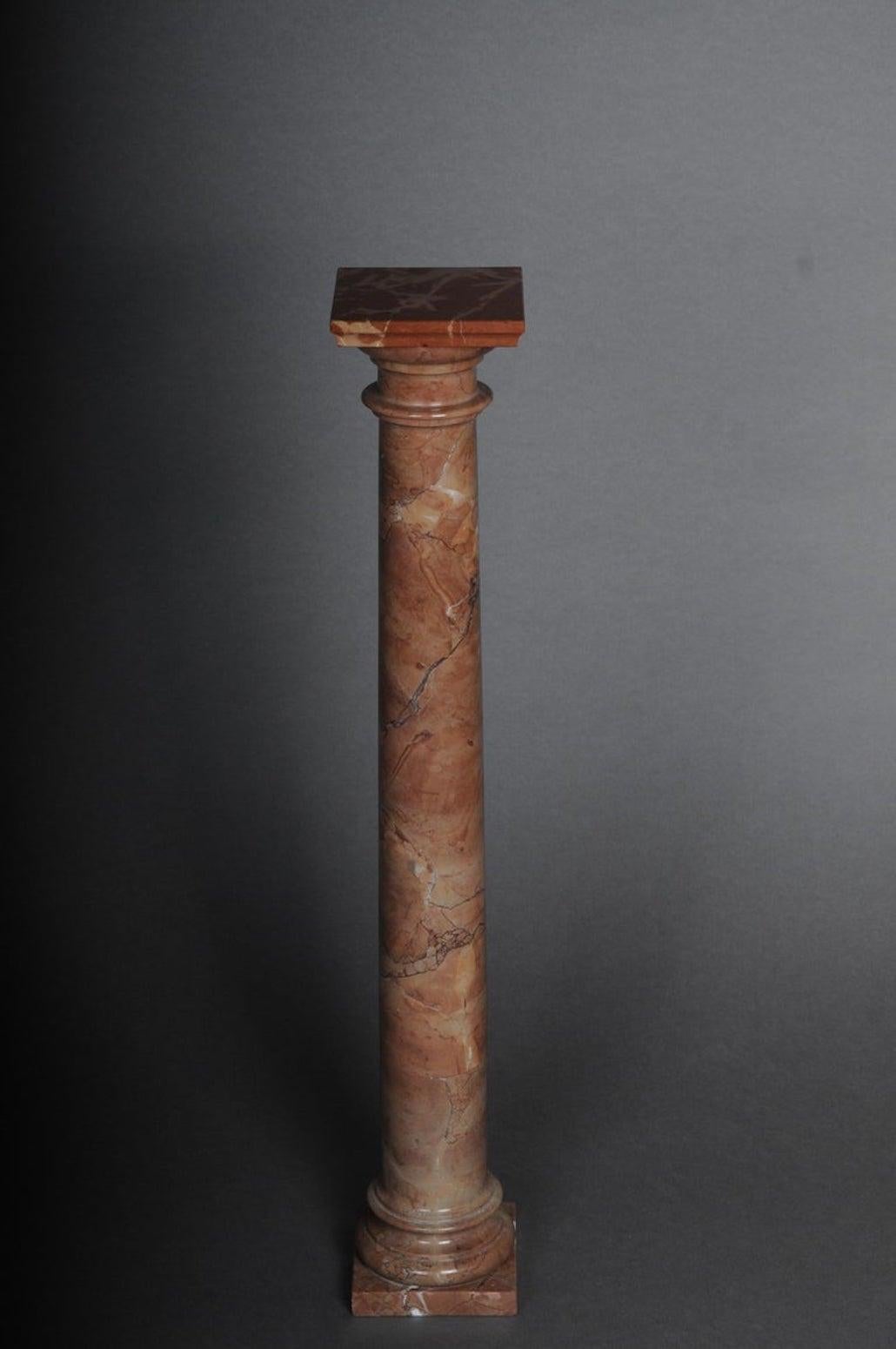 Italian Delicate Marble Column Red Onyx, 20th Century For Sale