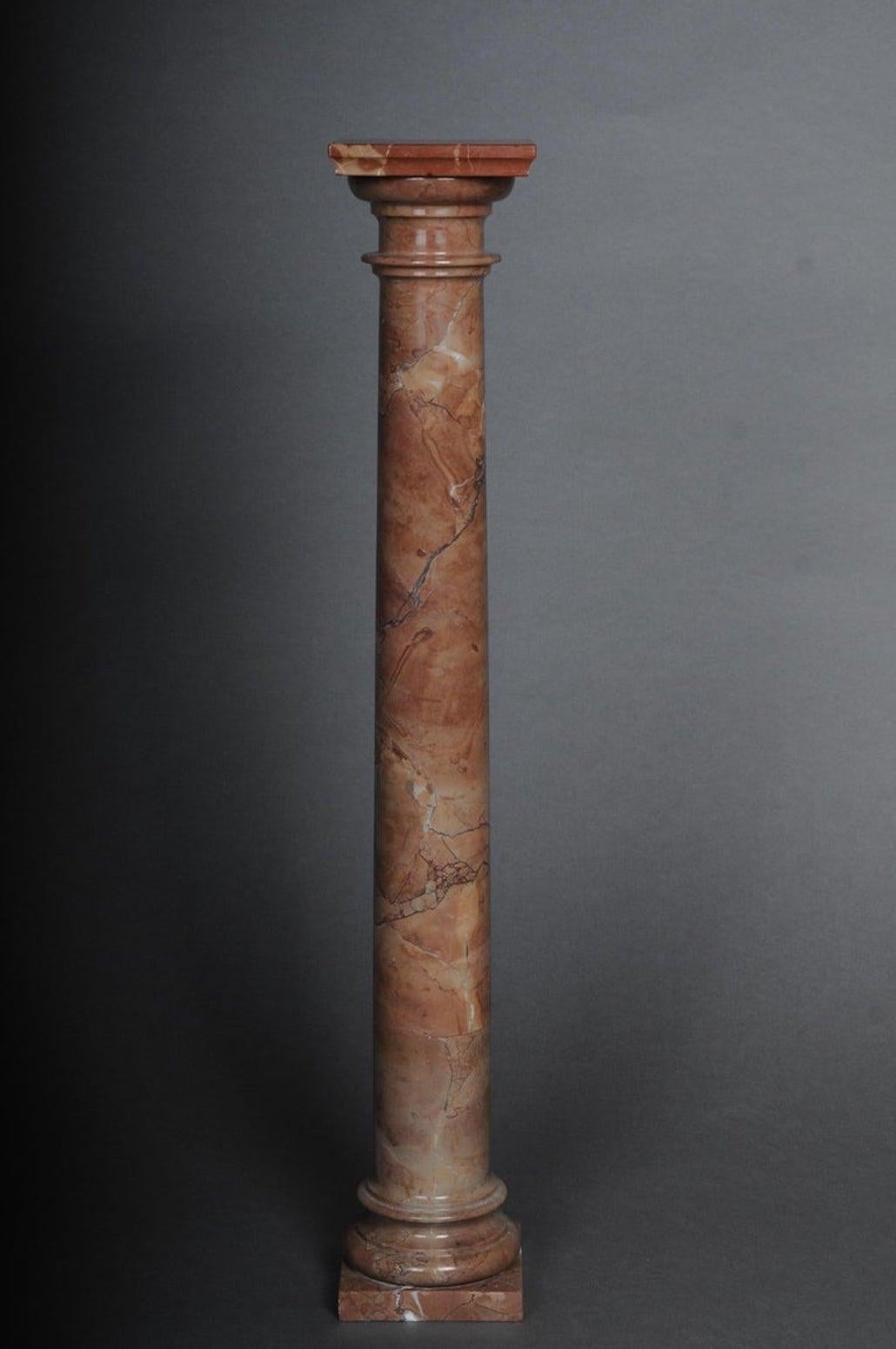 Delicate Marble Column Red Onyx, 20th Century For Sale 1