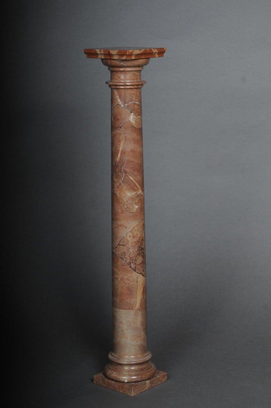 Delicate Marble Column Red Onyx, 20th Century For Sale 2