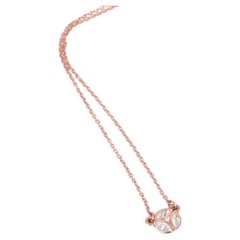 Delicate Marquise Diamond Pendant in Rose Gold