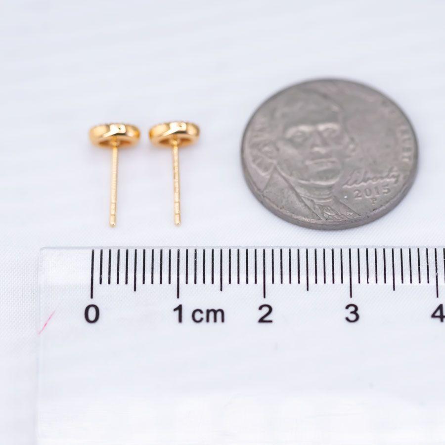 Femenino o masculino Delicados Pendientes de Ópalo Ovalado de Oro Amarillo de 18 K en venta