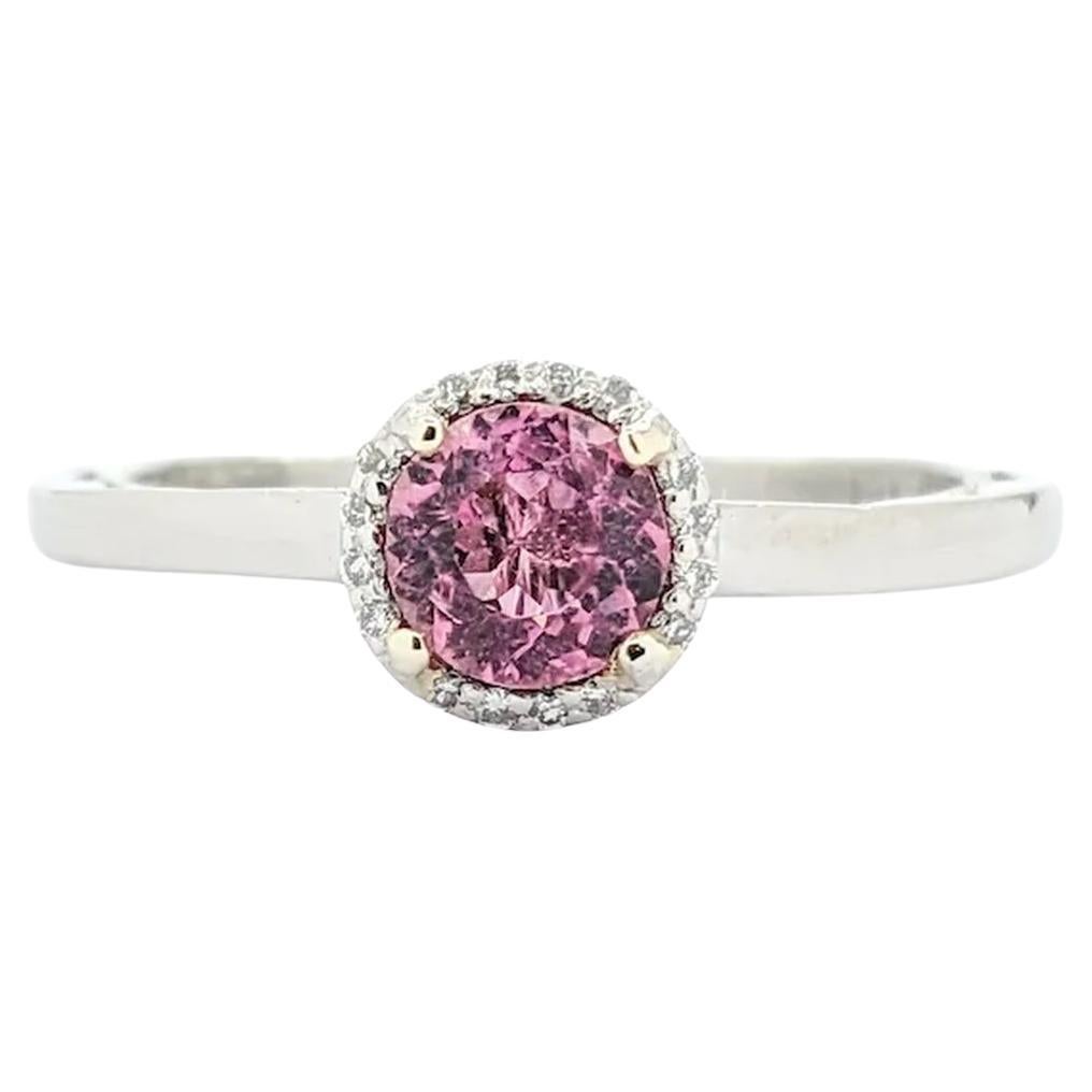 Delicate Pink Tourmaline & Diamond Tacori Ring in Platinum For Sale