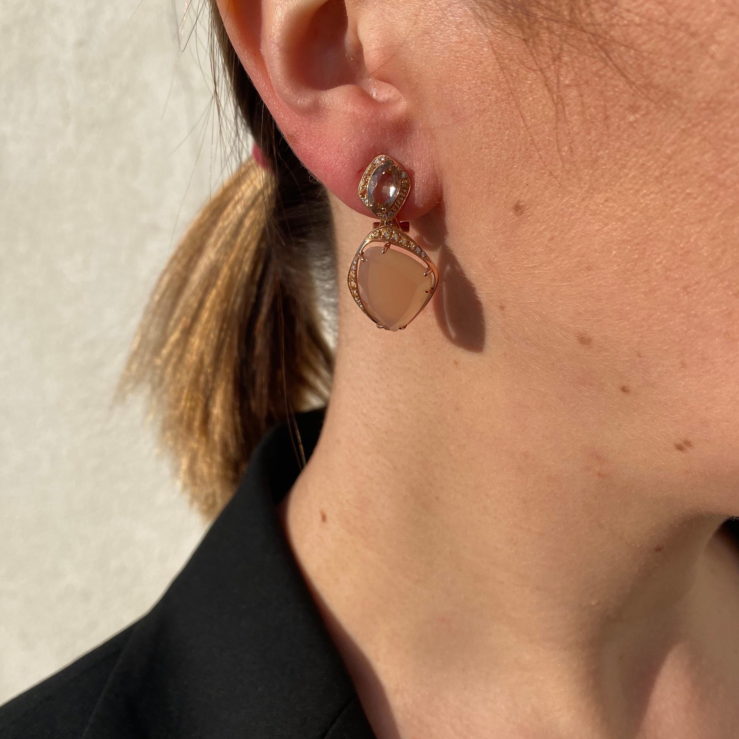 delicate gold drop earrings