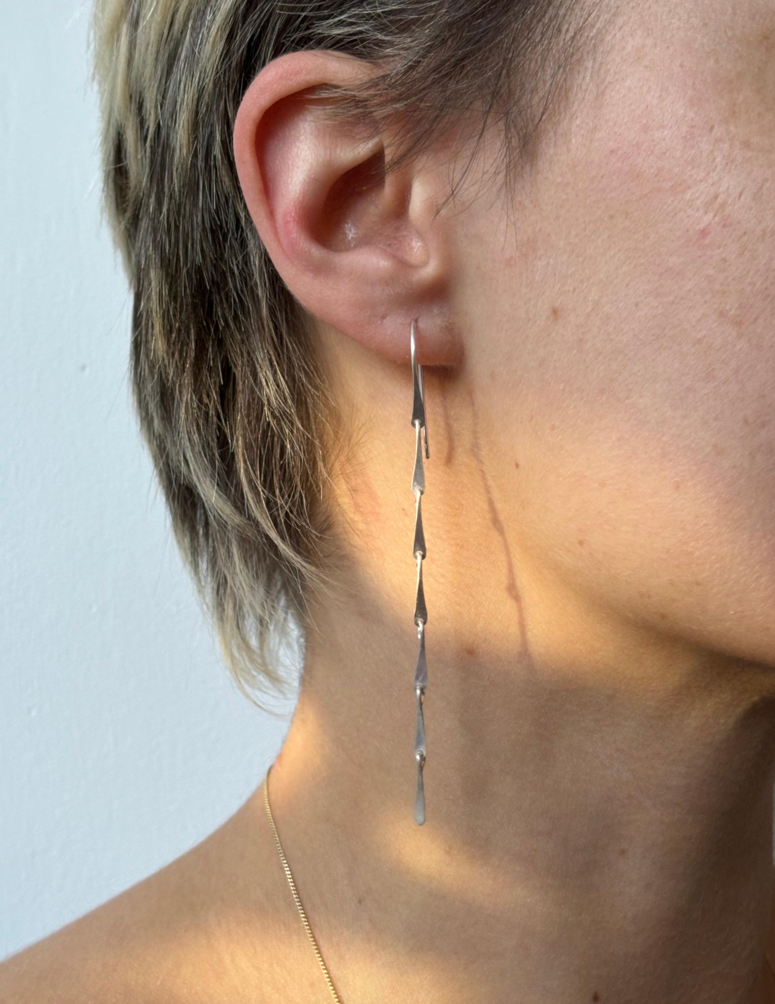 Contemporary Delicate Recycled Gold Vermeil Tarsus earrings