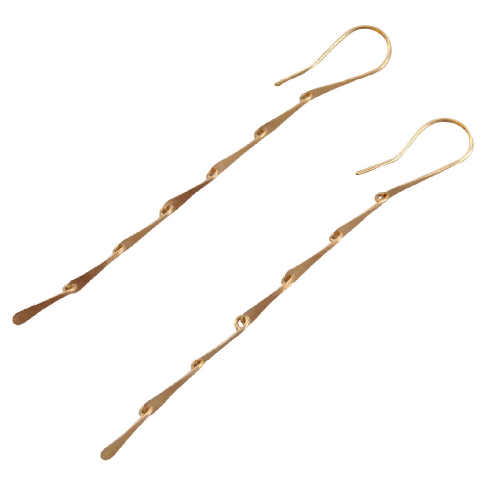 Delicate Recycled Gold Vermeil Tarsus earrings For Sale